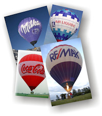 Free and captive flights, special shape balloons. Aerial advertising.